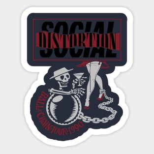 Social Distortion Ball And Chain Sticker